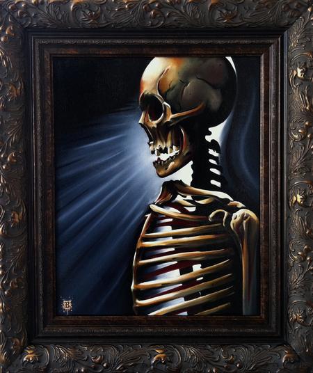 Brent Olson - Skeleton oil on canvas